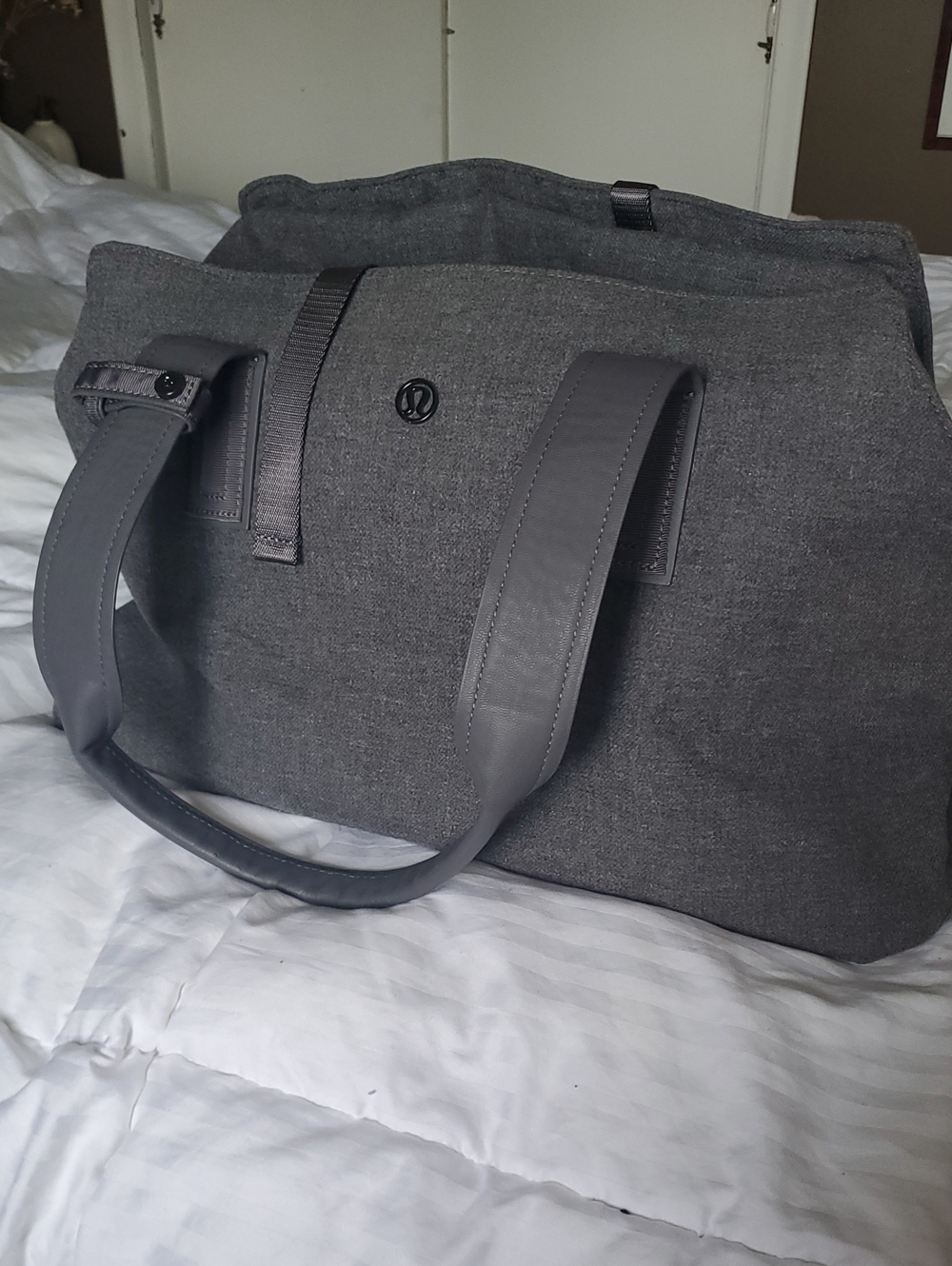 lululemon athletica Womens Dark Gray Duffel Weekend Tote